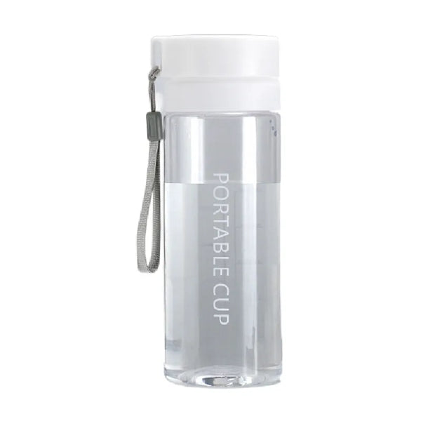 20oz Transparent Plastic Water Bottle Portable Rope Cup