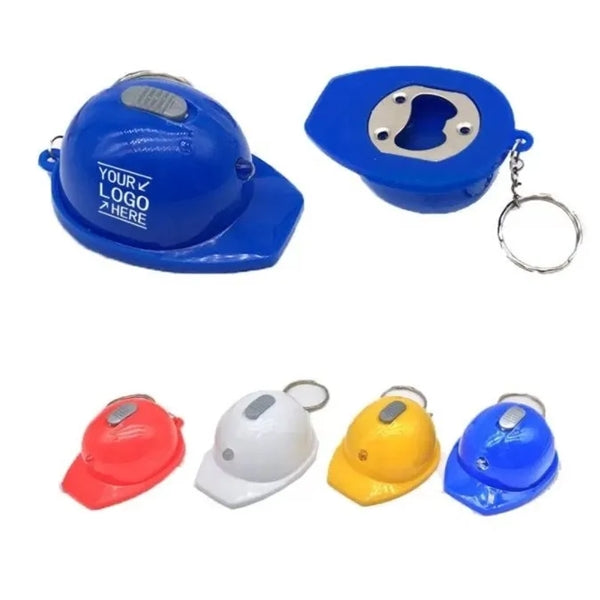 Safety Helmet Bottle Opener Keychain