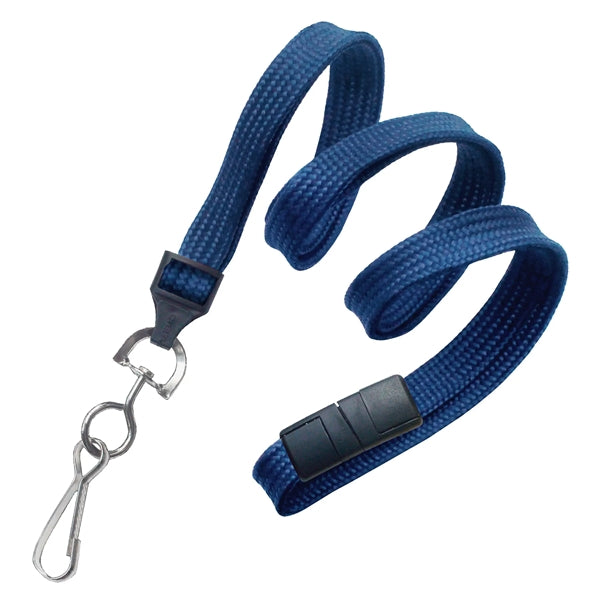 3/8" Blank Breakaway Lanyards with Swivel Hook, Flat Braided