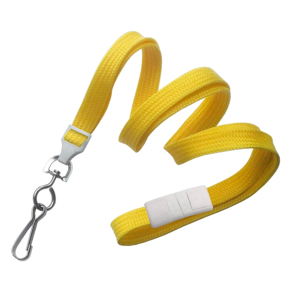 3/8" Blank Breakaway Lanyards with Swivel Hook, Flat Braided