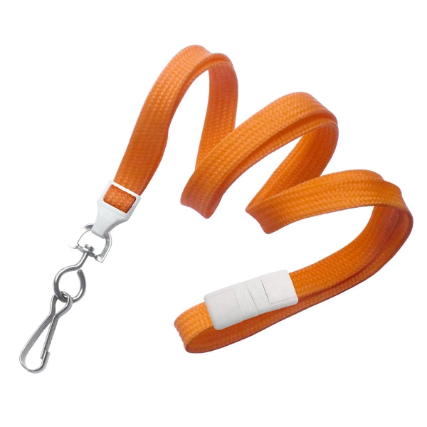 3/8" Blank Breakaway Lanyards with Swivel Hook, Flat Braided
