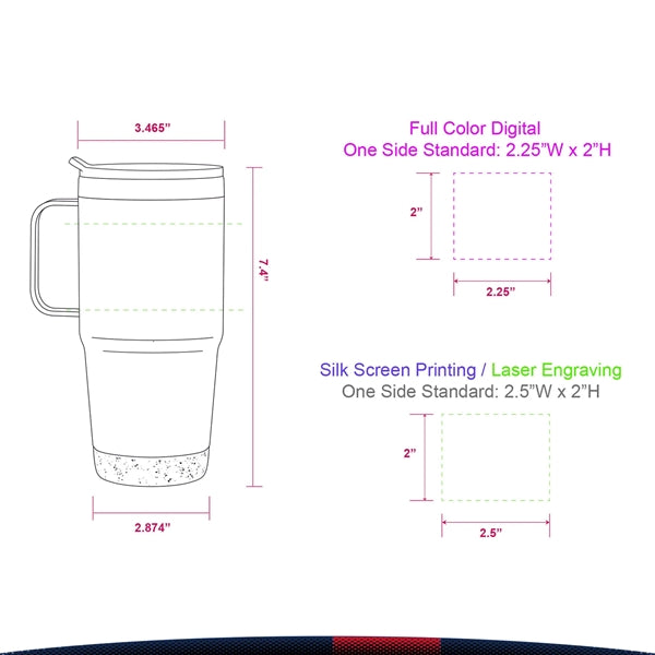 24 oz. Daty Stainless Steel Tumblers