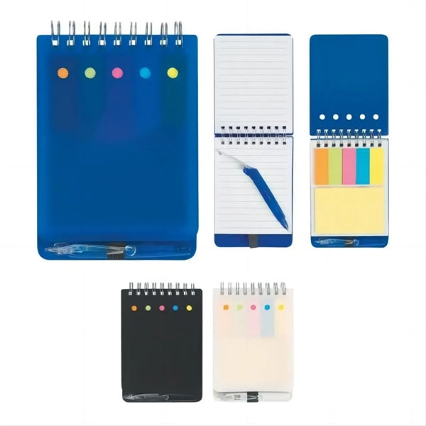 Spiral Sticky Note Jotter With Pen