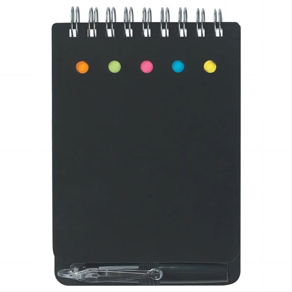 Spiral Sticky Note Jotter With Pen