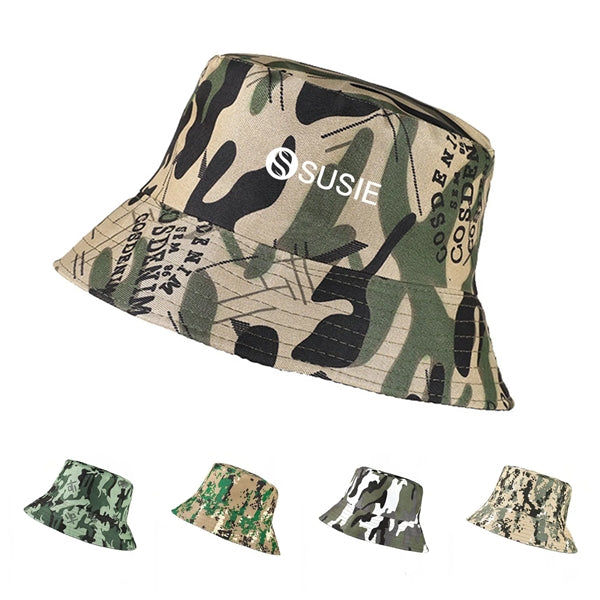 Reversible Military Style Bucket Hat