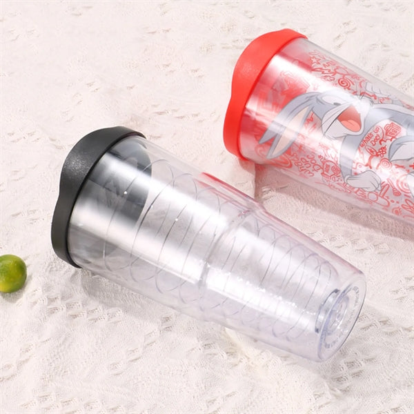 24Oz Double Wall Plastic Clear Insulated Tumbler
