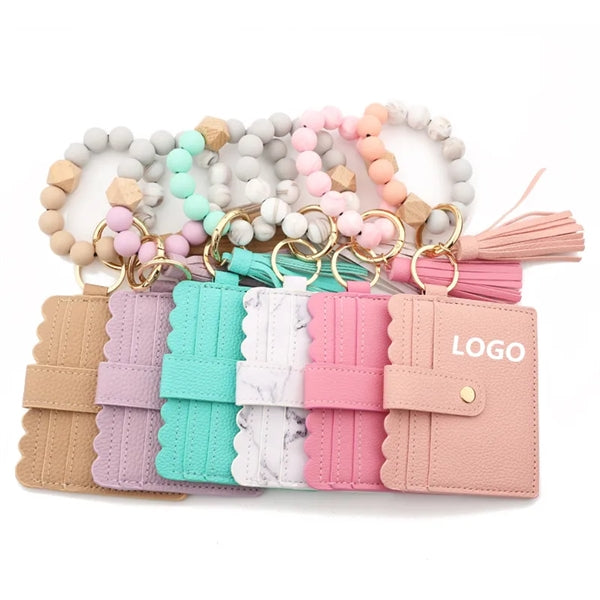 Wristlet Bracelet Keychain Pocket Credit Card Holder Purse