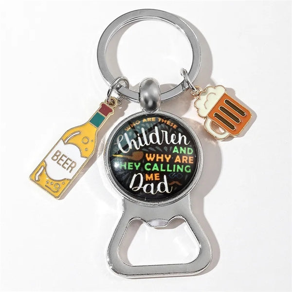 Beer Bottle Opener Keychain for Dad,Daddy Fathers Day Gift