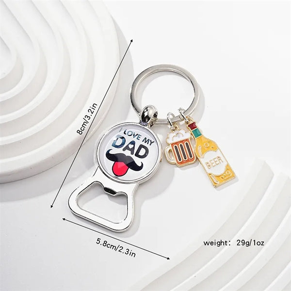Beer Bottle Opener Keychain for Dad,Daddy Fathers Day Gift