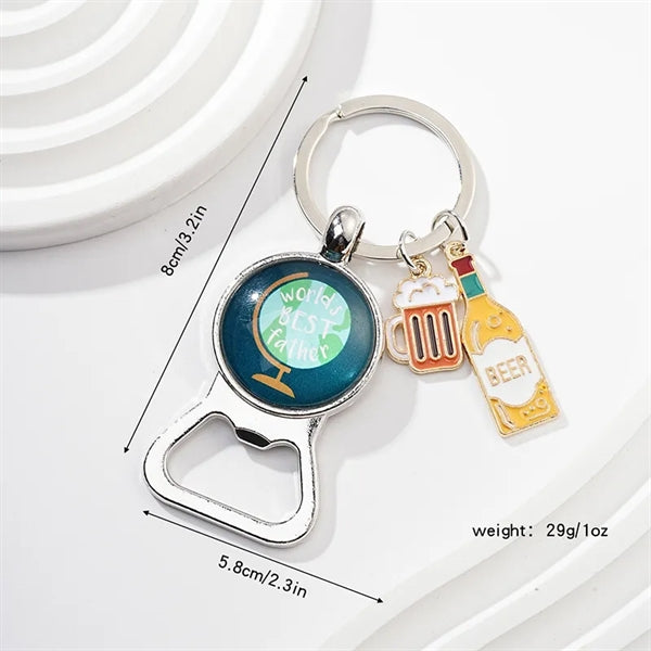 Beer Bottle Opener Keychain for Dad,Daddy Fathers Day Gift
