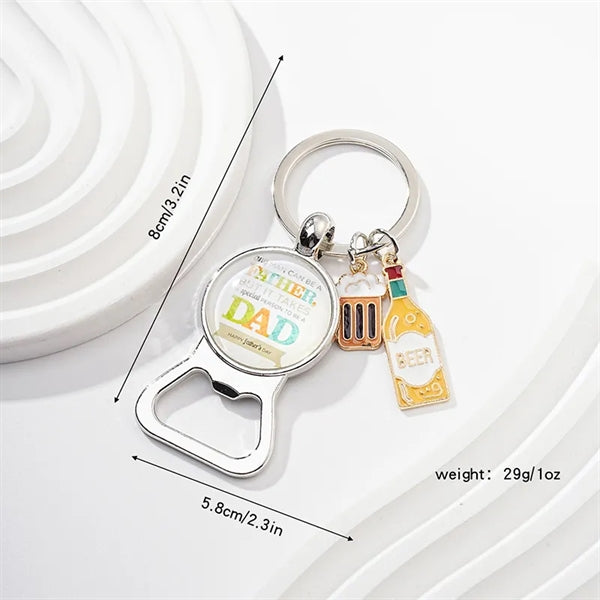 Beer Bottle Opener Keychain for Dad,Daddy Fathers Day Gift