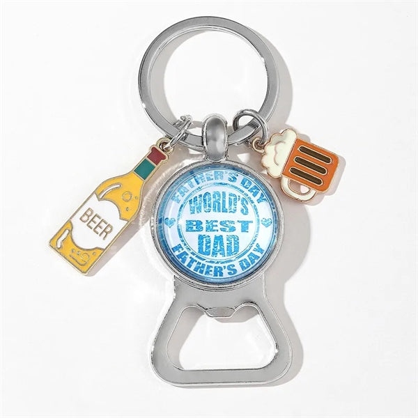 Beer Bottle Opener Keychain for Dad,Daddy Fathers Day Gift