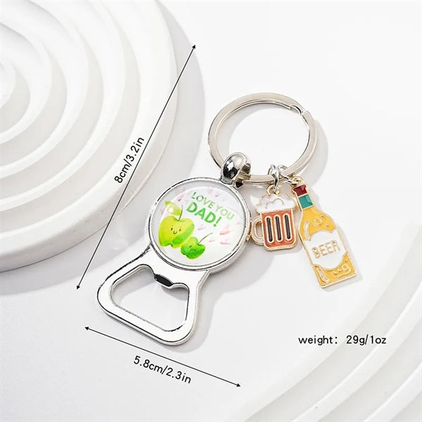 Beer Bottle Opener Keychain for Dad,Daddy Fathers Day Gift