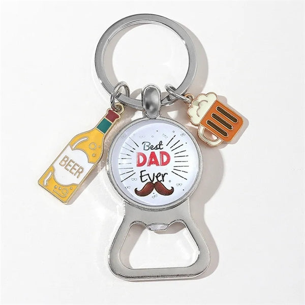 Beer Bottle Opener Keychain for Dad,Daddy Fathers Day Gift