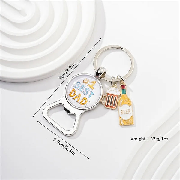 Beer Bottle Opener Keychain for Dad,Daddy Fathers Day Gift