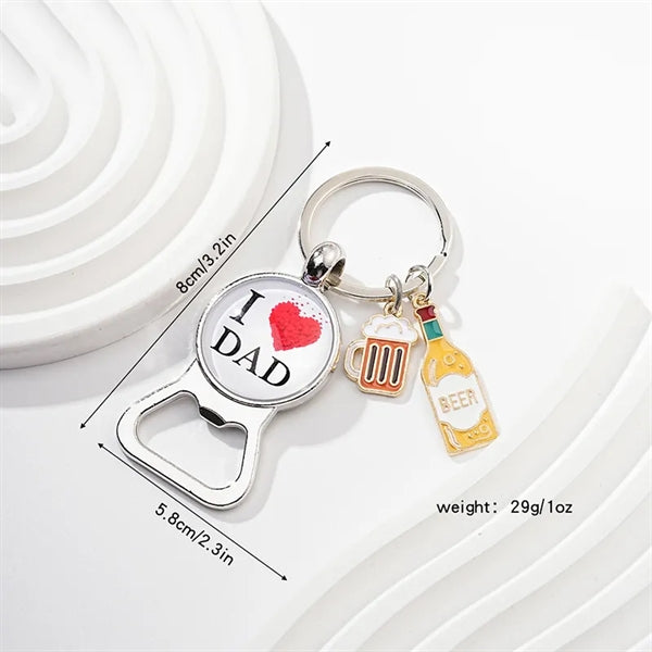Beer Bottle Opener Keychain for Dad,Daddy Fathers Day Gift