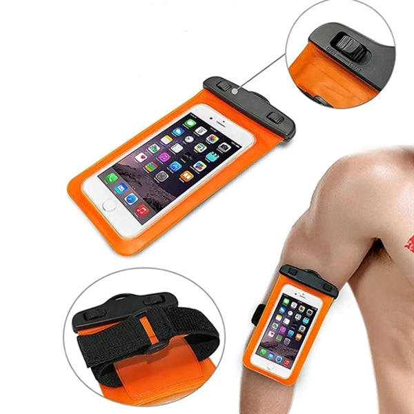 IPX8 Waterproof Mobile Phone Pouch Case with Armband