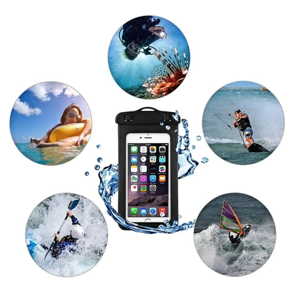 IPX8 Waterproof Mobile Phone Pouch with Lanyard