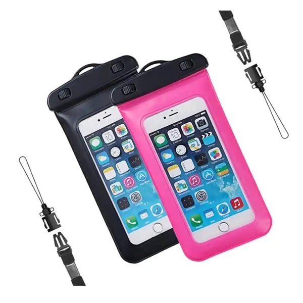 Built-in Sponge Waterproof Mobile Phone Pouch with Lanyard