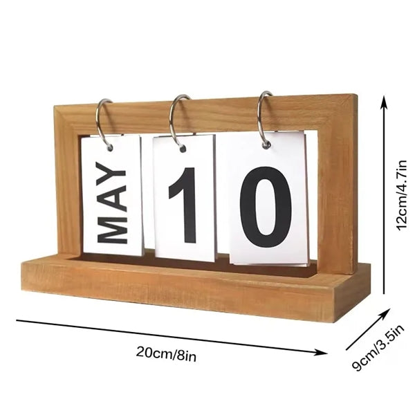 Wooden Desk Perpetual Calendar