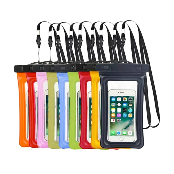 IPX8 Waterproof Floating Mobile Phone Pouch Bag with Lanyard