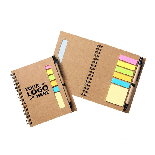 Spiral Notebook with Pen and Sticky