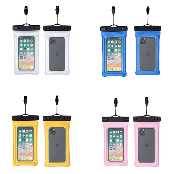 IPX8 Floating Waterproof Phone Pouch Case with Lanyard