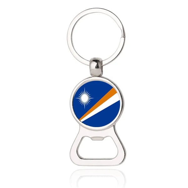 American Flag Beer Bottle Opener,Metal Glass Keychain