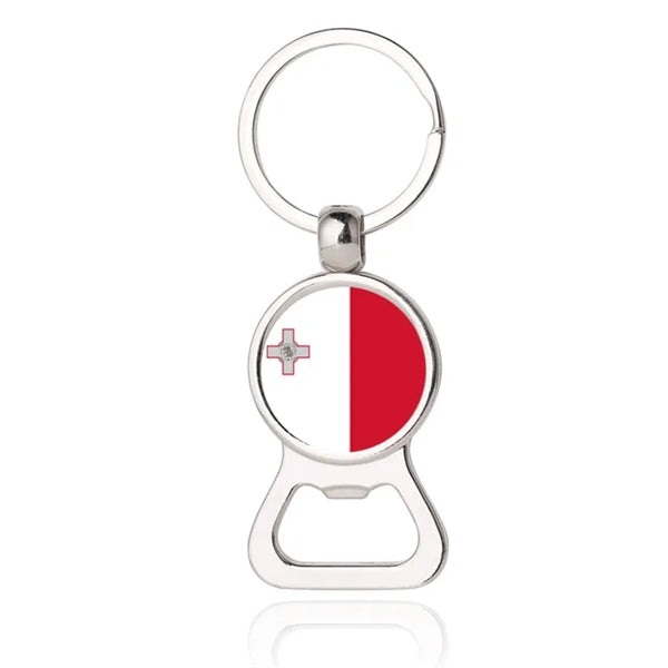 American Flag Beer Bottle Opener,Metal Glass Keychain