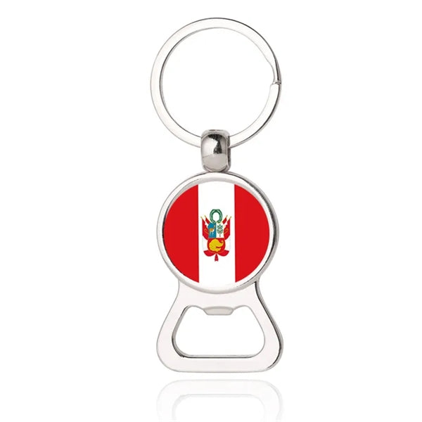 American Flag Beer Bottle Opener,Metal Glass Keychain