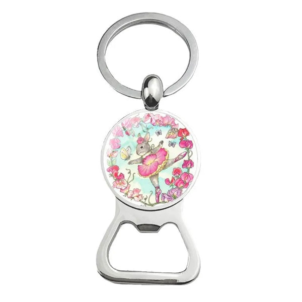 Happy Easter Bunny Beer Bottle Cap Opener Key Chain Ring