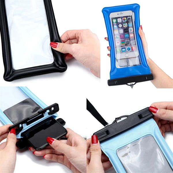 IPX8 Waterproof Floating Smartphone Pouch with Lanyard