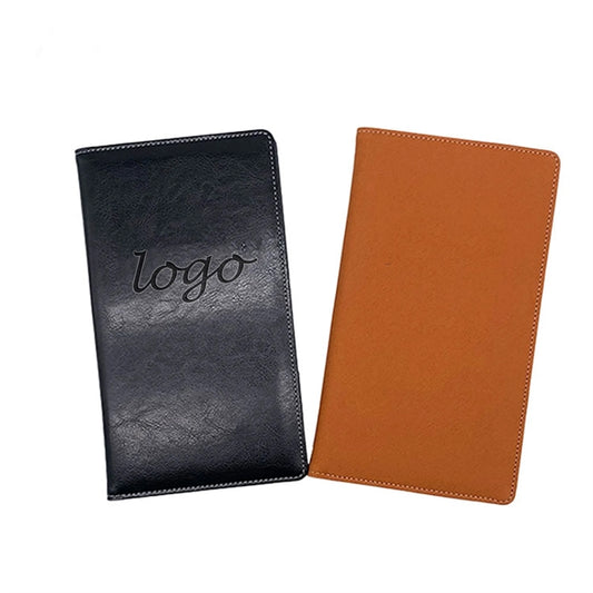 PU Leather Menu Folder Guest Check Presenter with Pen Clip