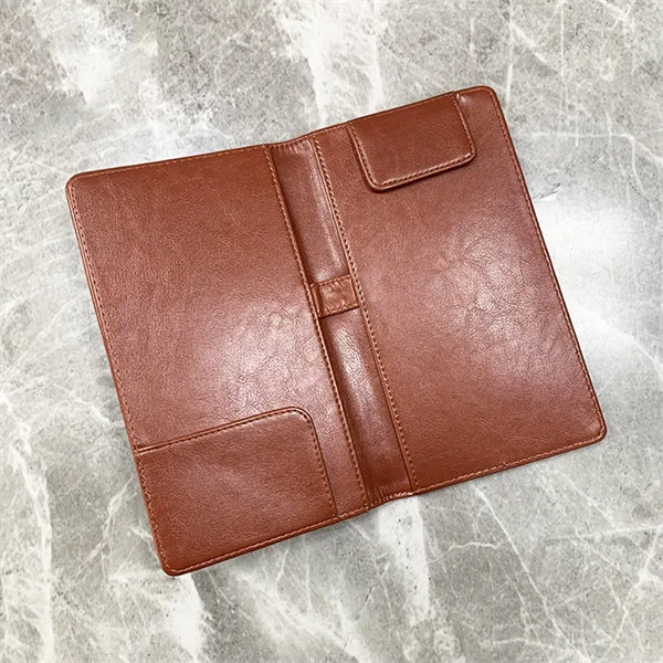 PU Leather Menu Folder Guest Check Presenter with Pen Clip
