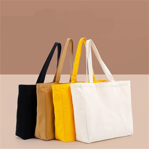 Canvas Plain Tote Bags 13.4x12.2in