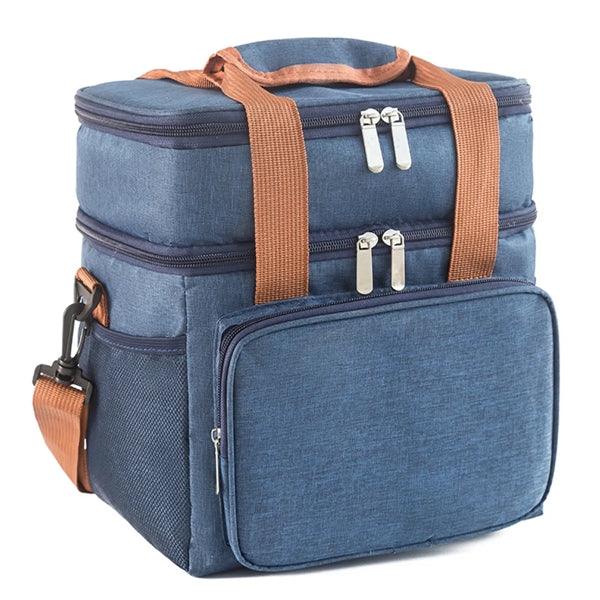Double Deck Insulated Large Lunch Bag Cooler Box