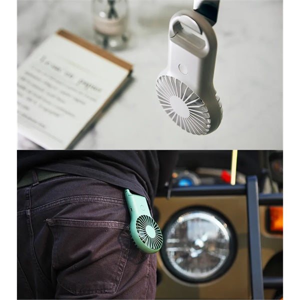 Rechargeable Handheld Fan With Carabiner