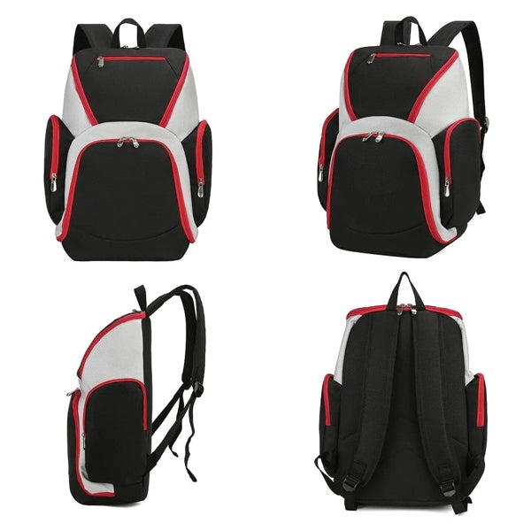 Large Capacity Sports Backpack with Separate Ball Holder