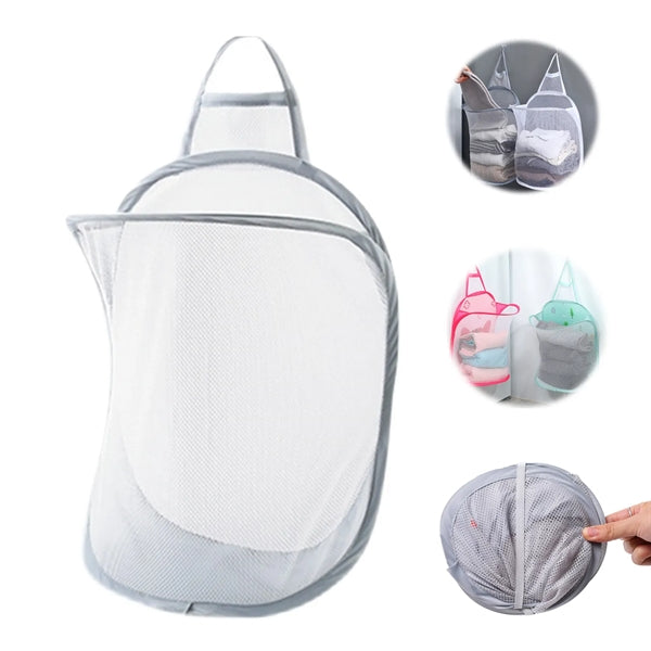 Mesh Collapsible Hanging Laundry Hamper
