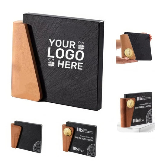 Black Elegant Crystal Wood Trophy
