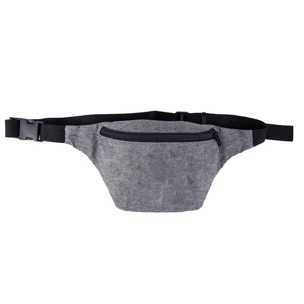 Two Zippr Heather Gray Polyester Zipper Waist Pack