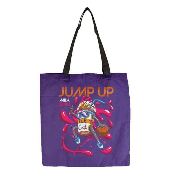 Flat Vibrant 9oz Cotton Canvas Tote Bag