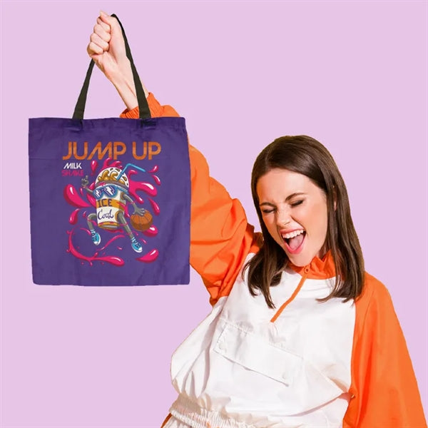 Flat Vibrant 9oz Cotton Canvas Tote Bag