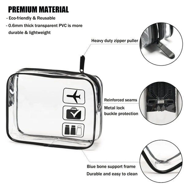 TSA Approved Clear Toiletry Bag&Travel Cosmetic Bag