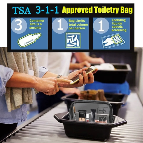 TSA Approved Clear Toiletry Bag&Travel Cosmetic Bag