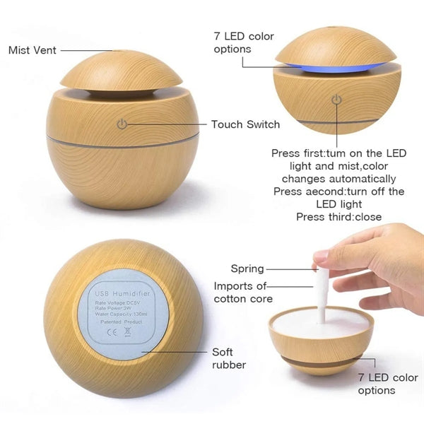 7 Colors LED Light Mini Air Humidifier