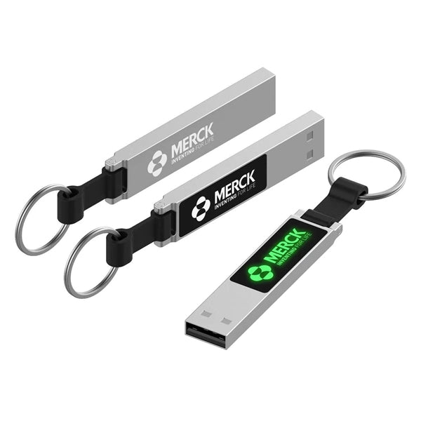 LED Light Up USB Flash Drive with Keyring