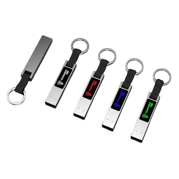 LED Light Up USB Flash Drive with Keyring