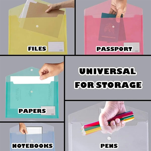 Transparent A4 File Envelopes