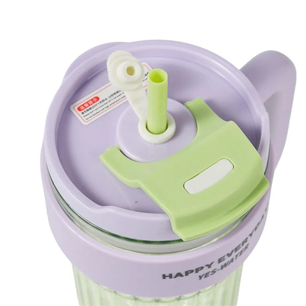 30 oz Plastic Tumbler with Lid and Straw and Handle